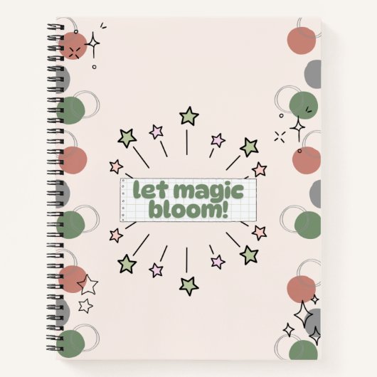 Lass der Zauberblüte: Ästhetische Zeitschrift Notizblock (Vorderseite)