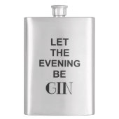 LASS DES ABENDS GIN Funny GIN Alkoholangebot Flachmann (Vorderseite)