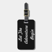 Lass des Abenteuers Begin-Gepäckmarke Gepäckanhänger (Vorderseite vertikal)