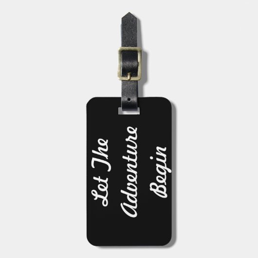 Lass des Abenteuers Begin-Gepäckmarke Gepäckanhänger (Vorderseite vertikal)