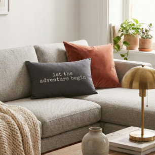 Lass des Abenteuers Begin Modernes Minimalistische Dekokissen