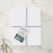 Lass des Abenteuers Begin rustikale Berglandschaft Geschenkanhänger (Mit Garn)