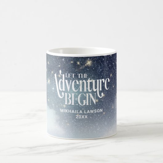 Lass des Abenteuers Begin Starry Night Celestial Kaffeetasse (Mittel)