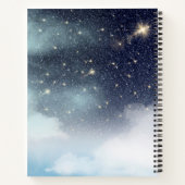 Lass des Abenteuers Begin Starry Night Celestial Notizblock (Rückseite)