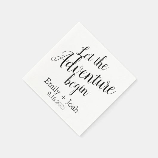 Lass des Abenteuers beginnen individuell personali Serviette (Ecke)