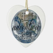 Lass des Abenteuers beginnen Tasse, Zitat Keramikornament (Rechts)