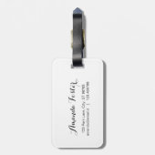 Lass des Abenteuers beginnt Silver World Map Gepäckanhänger (Rückseite vertikal)