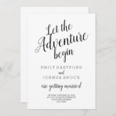 Lass des Abenteuers die moderne minimalistische Ho Einladung (Vorne/Hinten)