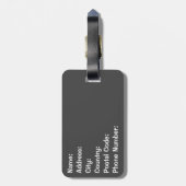 Lass des Abenteuers Gepäckanhänger (Rückseite vertikal)