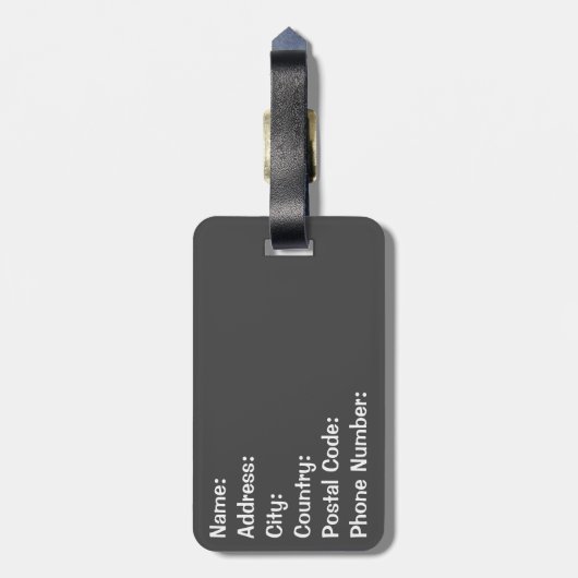 Lass des Abenteuers Gepäckanhänger (Rückseite vertikal)