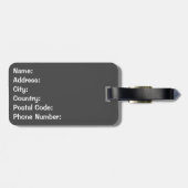 Lass des Abenteuers Gepäckanhänger (Rückseite horizontal)