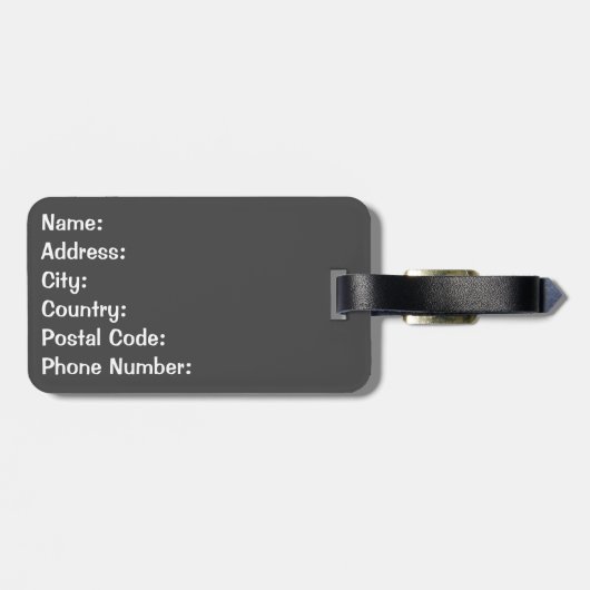 Lass des Abenteuers Gepäckanhänger (Rückseite horizontal)