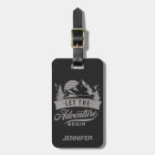 Lass des Abenteuers Gepäckanhänger (Vorderseite vertikal)