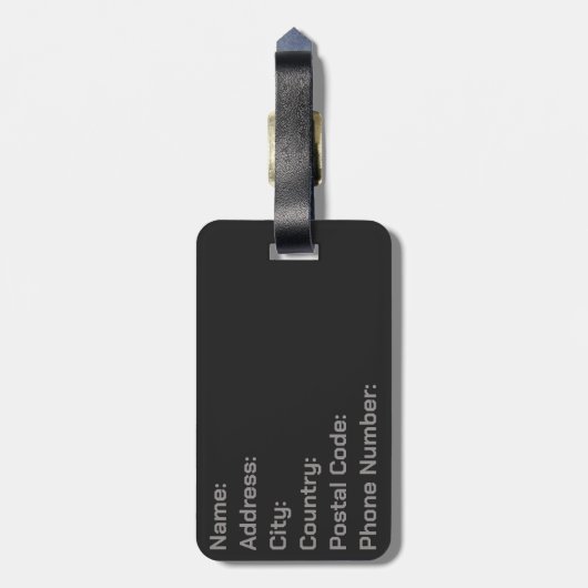 Lass des Abenteuers Gepäckanhänger (Rückseite vertikal)