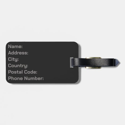 Lass des Abenteuers Gepäckanhänger (Rückseite horizontal)