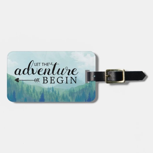 Lass des Abenteuers Gepäckanhänger (Vorderseite horizontal)