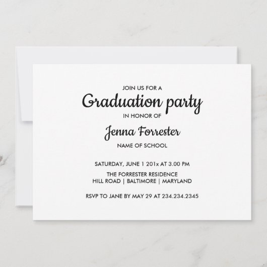 Lass des Abenteuers | Graduate Foto Einladung (Rückseite)