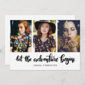 Lass des Abenteuers | Graduate Foto Einladung (Vorne/Hinten)