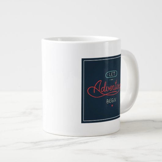 Lass des Abenteuers Jumbo-Tasse (Vorderseite Rechts)