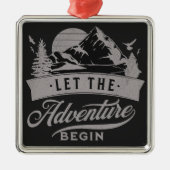 Lass des Abenteuers Ornament Aus Metall (Vorne)