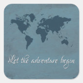 Lass des Abenteuers Quadratischer Aufkleber (Vorderseite)