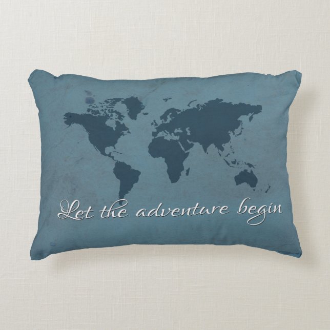 Lass des Abenteuers Zierkissen (Vorderseite)