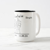 Lass des Abenteuers Zweifarbige Tasse (VorderseiteRechts)