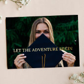 Lass des Adventure Begin Abschluss Farewell Party Folieneinladung