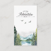 Lass des Adventure Begin Baby Shower Diaper Raffle Begleitkarte (Rückseite)