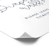 Lass des Adventure Begin Baby Shower Diaper Raffle Poster (Ecke)