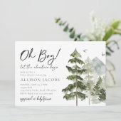 Lass des Adventure Begin Baby Shower Einladungen (Stehend Vorderseite)