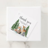 Lass des Adventure Begin Baby Shower Square Geschenkanhänger (Beispiel)