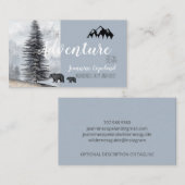 Lass des Adventure Begin Bears Wilderness Guide Visitenkarte (Vorne/Hinten)