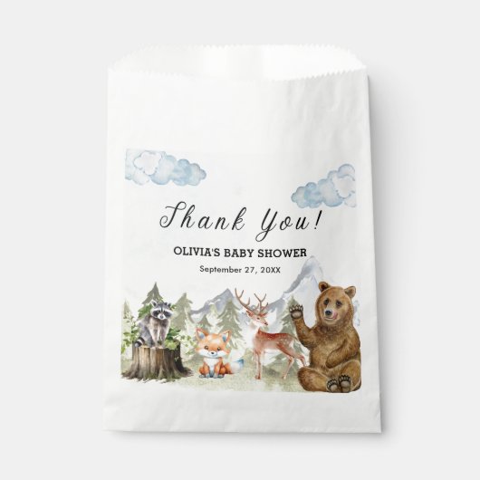 Lass des Adventure Begin Dankeschön Kinderdusche Geschenktütchen (Vorderseite)