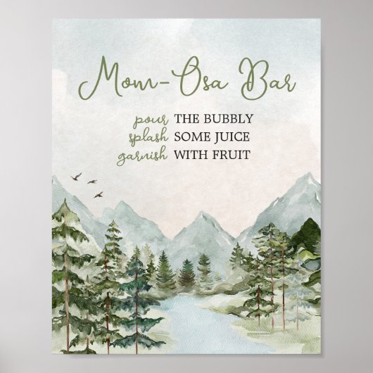 Lass des Adventure Begin Woodland Mama Osa Bar Poster (Vorne)