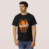 Lass des Basketball-Orangentextes "Der Wahnsinn be T-Shirt (Vorne ganz)