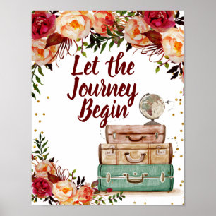 Lass des Begin Sign Travel Poster
