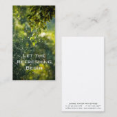 Lass des erfrischenden Begins Visitenkarte (Vorne/Hinten)