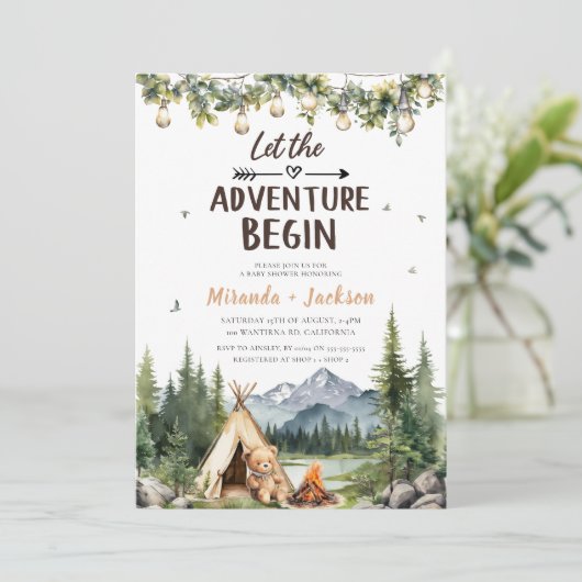 Lass des Erlebnisbeginns Einladung (Stehend Vorderseite)