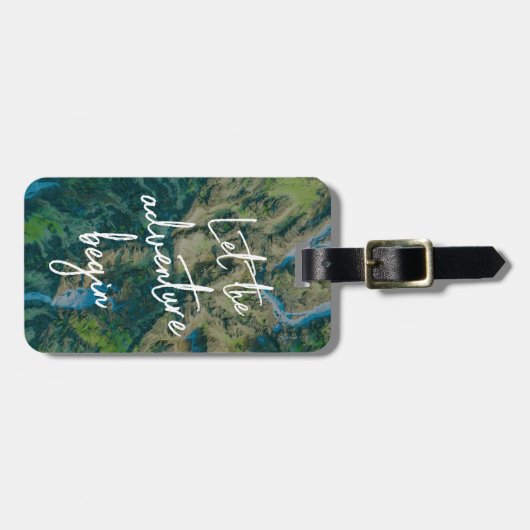 Lass des Erlebnisbeginns Gepäckanhänger (Vorderseite horizontal)