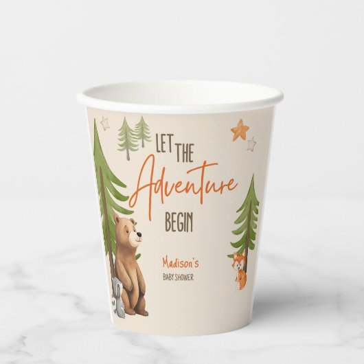 Lass des Erlebnisbeginns Pappbecher (Vorderseite)