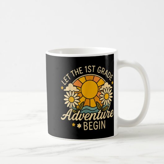 Lass des ersten Abenteuers beginnt Retro Sun Back Kaffeetasse (Rechts)