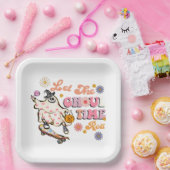 Lass des Ghoul Time Roll Retro Halloween Pappteller (Party)