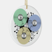 Lass des Musikflusses (Rollen zu Rollen und Vinyl- Keramik Ornament (Rechts)