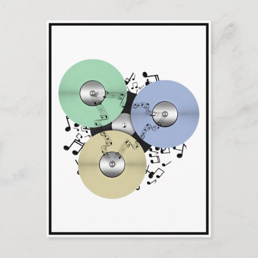 Lass des Musikflusses (Rollen zu Rollen und Vinyl- Postkarte (Vorderseite)