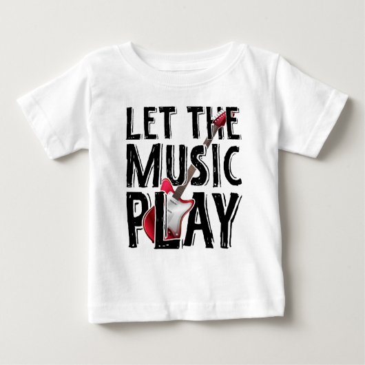 Lass des Musikspiels Electric Guitar Baby T-shirt (Vorderseite)