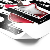 Lass des Musikspiels Electric Guitar Fotodruck (Ecke)