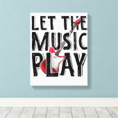 Lass des Musikspiels Electric Guitar Leinwanddruck (Insitu (Holzboden))