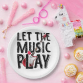 Lass des Musikspiels Electric Guitar Pappteller (Party)