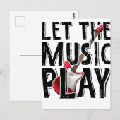 Lass des Musikspiels Electric Guitar Postkarte (Vorne/Hinten)
